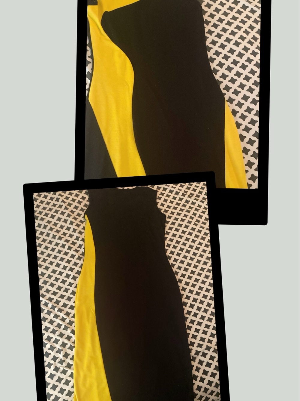 Black and Yellow Colorblock Sheath Dress - Women